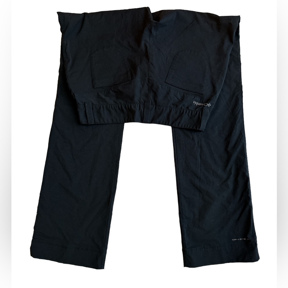 COLUMBIA hiking/ trail stretch pants , color black, with OmniShield size 4 - Picture 5 of 6